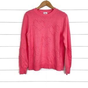 PULSE Pink Textured Heart Sweater A Love To Remember Large Valentines